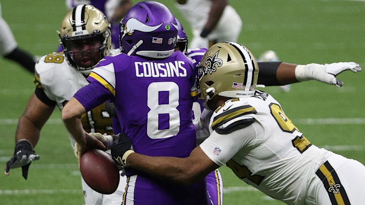 Kirk Cousins, Minnesota Vikings, Cameron Jordan, New Orleans Saints