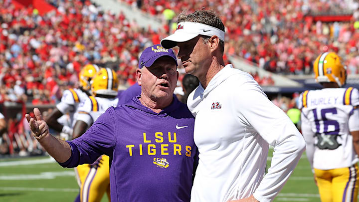 Brian Kelly, Lane Kiffin, LSU Tigers, Ole Miss Rebels Brian Kelly, Lane Kiffin, LSU Tigers, Ole Miss Rebels