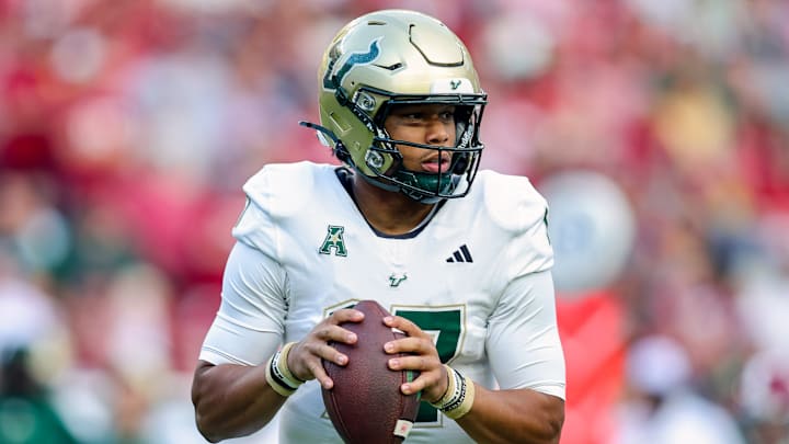Boise State coach Spencer Davidson says of Byrum Brown, "He’s an NFL quarterback. We will see him play on Sundays here soon, and he’s earned that.” 