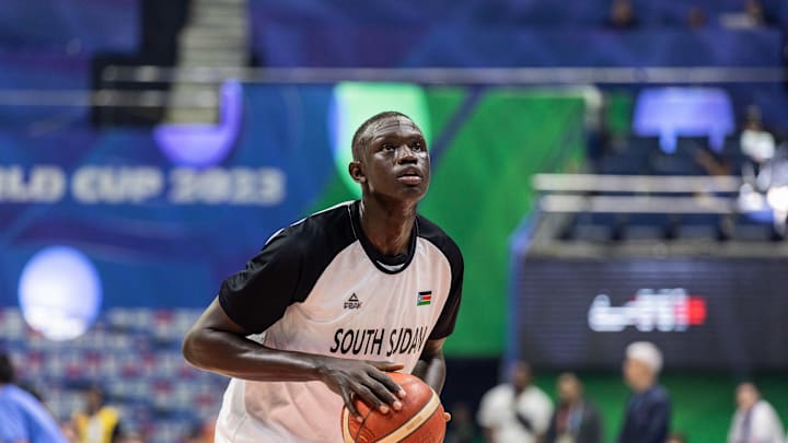 Khaman Madit Maluach of South Sudan seen in action during...