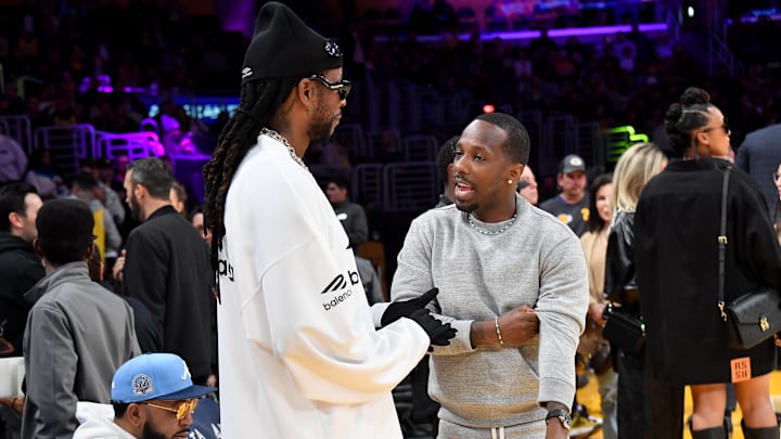 Celebrities At The Los Angeles Lakers Game
