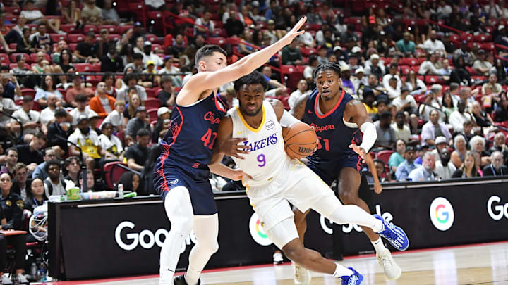 Bronny James creating unlikely positional battle at Lakers training camp