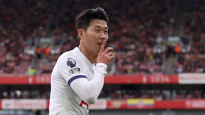 Heung Min-Son after scoring against Arsenal last season