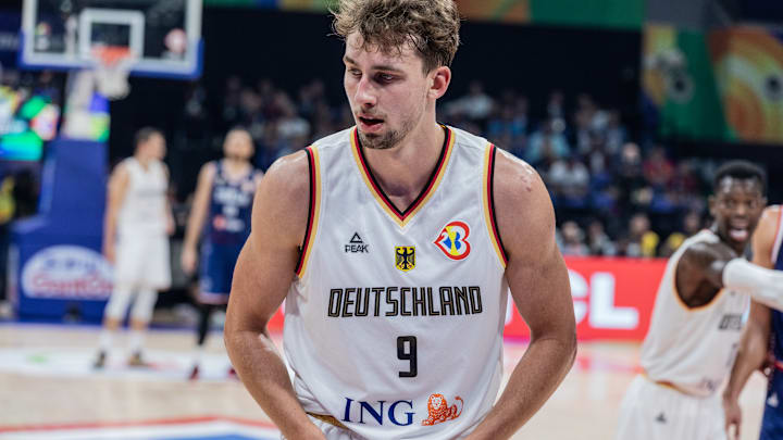 Franz Wagner of Germany seen in action during the finals of...