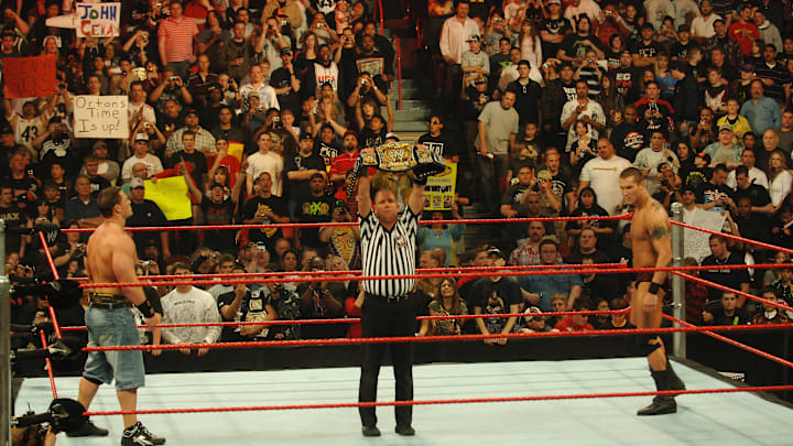 Floyd Mayweather Jr. at WWE No Way Out Pay Per View Event at Thomas and Mack Center in Las Vegas -