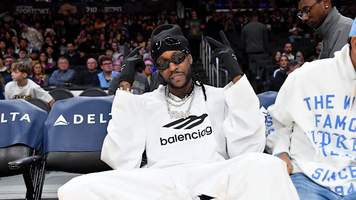 Celebrities At The Los Angeles Lakers Game