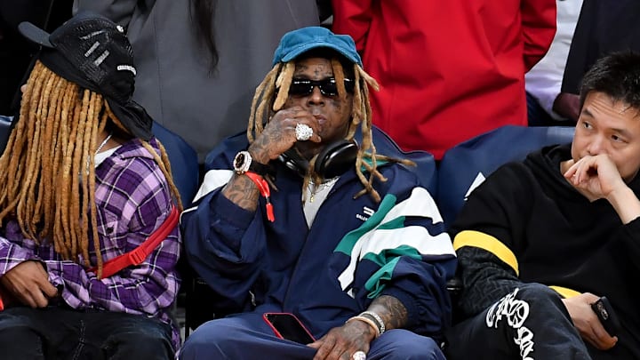 Celebrities At The Los Angeles Lakers Game