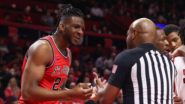 St. John's v Rutgers; St. John's basketball center Zuby Ejiofor