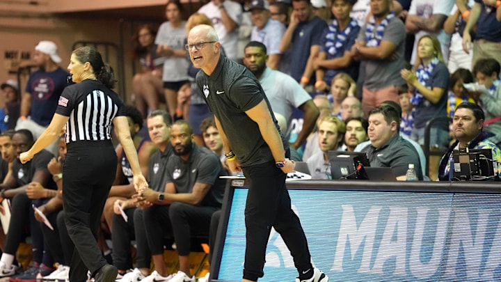 Maui Invitational - Connecticut v Dayton; UConn basketball head coach Dan Hurley coaches in the Maui Invitational