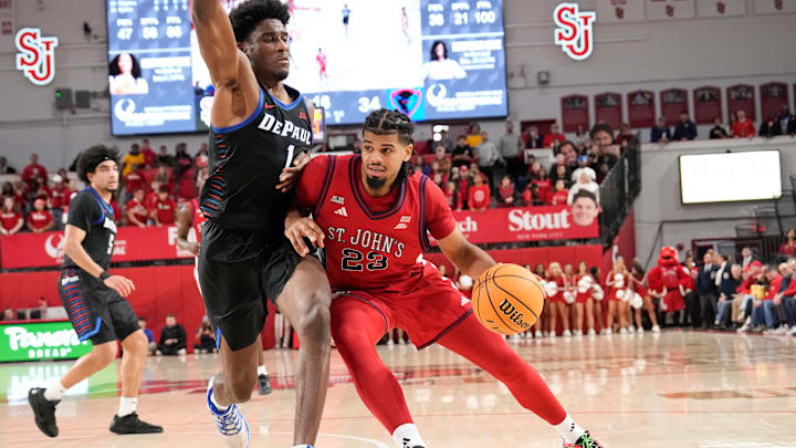 DePaul v St. John's; St. John's basketball forward Bryce Hopkins