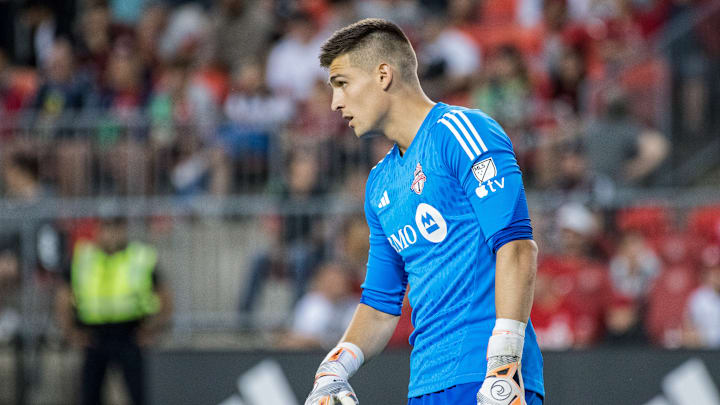 Tomás Romero #30 in action during the game between Toronto...