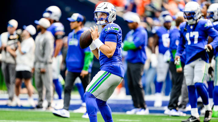 Sam Howell of the Seattle Seahawks
