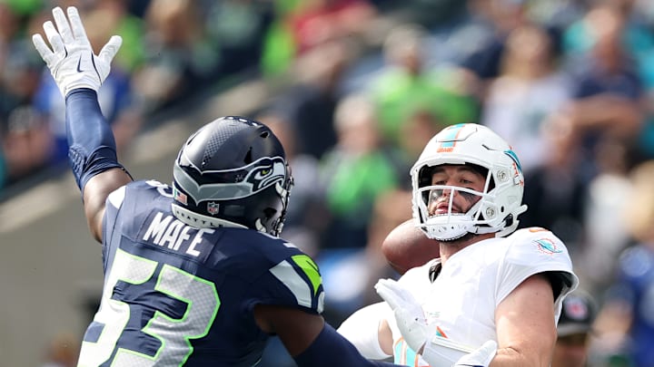 Boye Mafe of the Seattle Seahawks