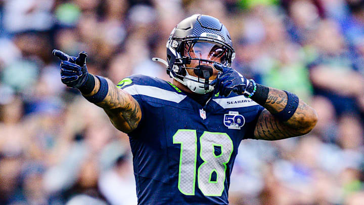 Elijah Arroyo of the Seattle Seahawks