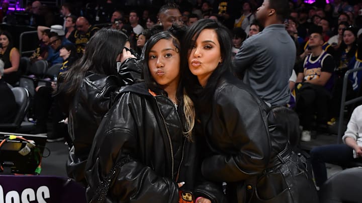 Celebrities At The Los Angeles Lakers Game
