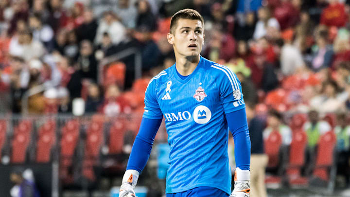 Tomas Romero of Toronto #30 seen during the MLS game between...