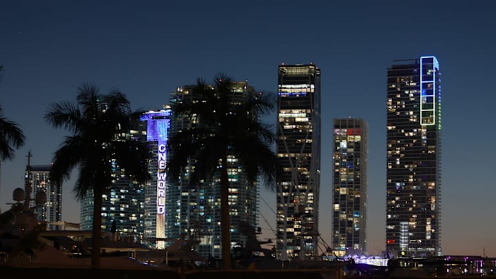 Miami Landmarks Light Up In Blue And Yellow In Solidarity With Ukraine
