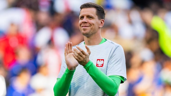 Wojciech Szczesny of Poland applauds during the UEFA EURO...