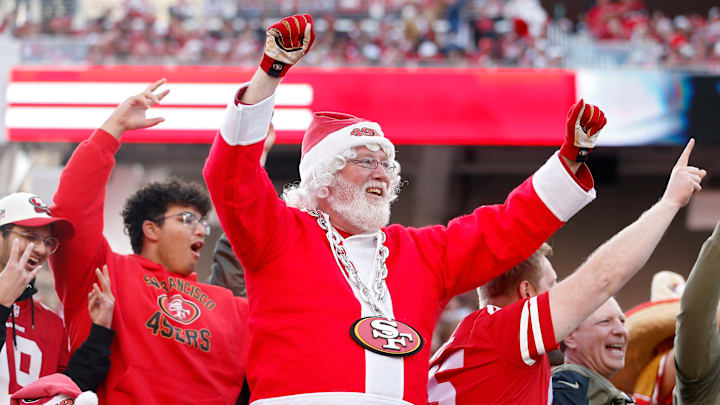 San Francisco 49ers fan Santa Claus