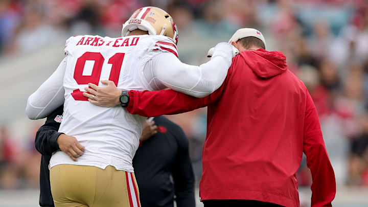 San Francisco 49ers defensive tackle Arik Armstead (91)