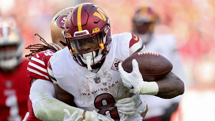 Washington Commanders running back Brian Robinson Jr. (8) Washington Commanders running back Brian Robinson Jr. (8)