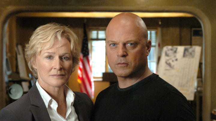 Glenn Close and Michael Chiklis on Set of FX Series "The Shield" - March 3, 2005