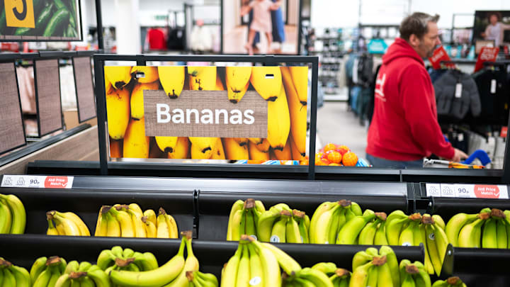 Bananas for sale seen at a Tesco store...