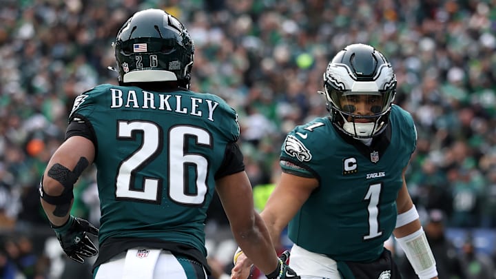 Saquon Barkley (L). Jalen Hurts (R), Philadelphia Eagles