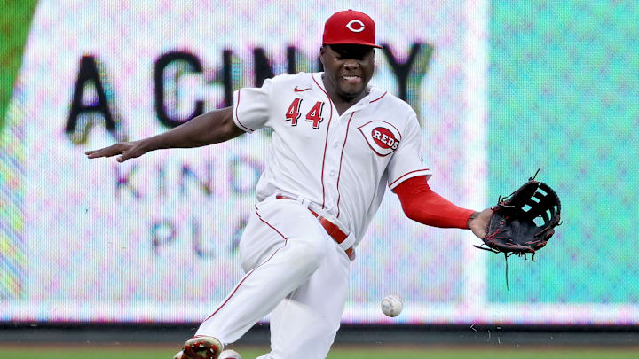 Cincinnati Reds outfielder Aristides Aquino, AKA The Punisher.