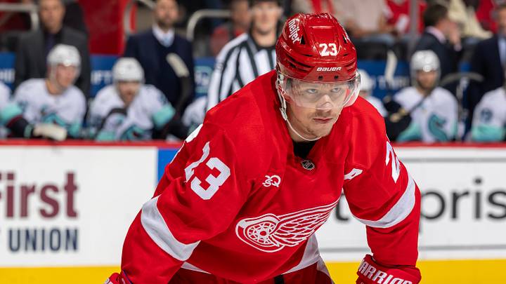 Lucas Raymond has four assists in six games for the Detroit Red Wings.