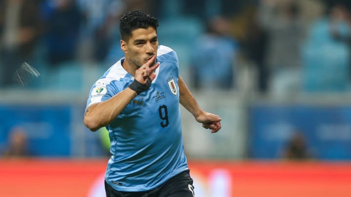 Suarez leads the line for Uruguay