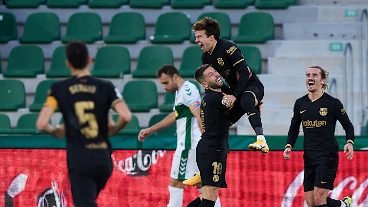 Riqui Puig, Antoine Griezmann, Jordi Alba