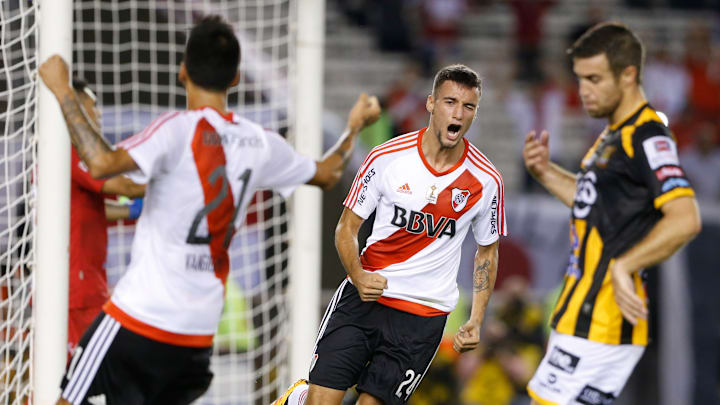 Mammana grita su gol en River.
