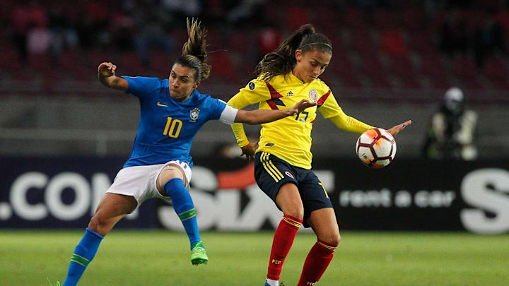 FBL-WOMEN-AMERICA CUP-COL-BRA