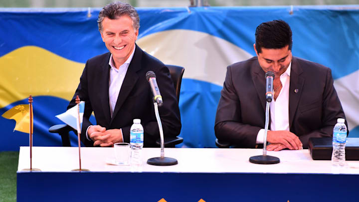 Mauricio Macri Is Honored by Boca Juniors
