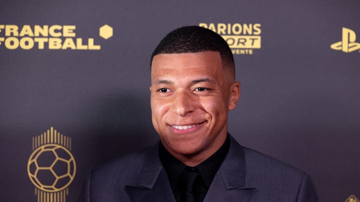 Kylian Mbappé lors de la cérémonie du Ballon d'Or