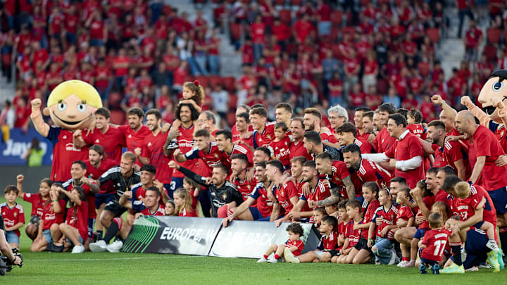 CA Osasuna celebrates qualifying for the European conference... CA Osasuna celebrates qualifying for the European conference...