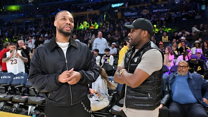 Celebrities At The Los Angeles Lakers Game