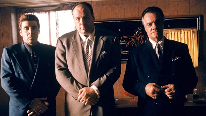 James Gandolfini (center) in 'The Sopranos.'