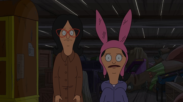BOB'S BURGERS: On a tour of the town's bootlegging history, Linda and Louise stumble into a treasure-hunting adventure. Meanwhile, Bob, Tina and Gene play host to a group of street performers looking to settle a beef on the "Jade in the Shade" episode of BOB'S BURGERS airing Sunday, Mar 10 (8:00-8:30 PM ET/PT) on FOX. BOBS BURGERS © 2024 by 20th Television