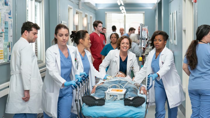 GREYÕS ANATOMY - ÒIf Walls Could TalkÓ - After firing some of Grey SloanÕs best, Catherine continues to interfere with Meredith and AmeliaÕs research. Accidents at a climate change protest bring unique cases to the hospital, and Bailey encounters a blast from the past. THURSDAY, SEPT. 26 (10:00-11:00 p.m. EDT) on ABC. (Disney/Ser Baffo) 
ADELAIDE KANE, MIDORI FRANCIS, CHANDRA WILSON, KALI ROCHA, ALEXIS FLOYD