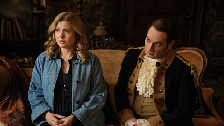 “Holes Are Bad” – When Sam and Jay leave the ghosts home alone for the weekend in an attempt to have a romantic getaway, shocking revelations are made about two of Woodstone’s beloved spirits, on the CBS Original series GHOSTS, Thursday, April 18 (8:31-9:01 PM, ET/PT) on the CBS Television Network, and streaming on Paramount+ (live and on demand for Paramount+ with SHOWTIME subscribers, or on demand for Paramount+ Essential subscribers the day after the episode airs)*. Pictured (L-R): Rose