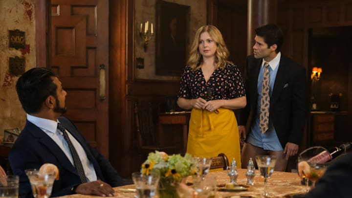 “The Work Retreat” – Trevor, who has catfished his way into a remote financial analyst job, is in hot water when he’s summoned to a mandatory in-person work retreat. Also, Hetty and Sass start a rumor about Pete, on the CBS Original series GHOSTS, Thursday, Nov. 7 (8:31-9:01 PM, ET/PT) on the CBS Television Network, and streaming on Paramount+ (live and on demand for Paramount+ with SHOWTIME subscribers, or on demand for Paramount+ Essential subscribers the day after the episode airs)*. Pictured