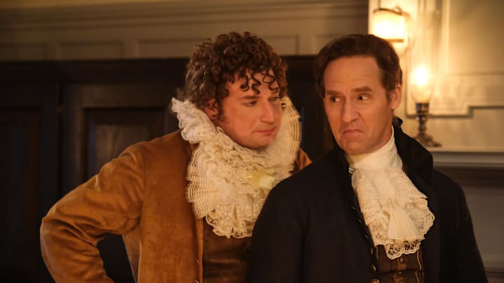 “Alexander Hamilton and the Ruffle Kerfuffle” – When Jay becomes obsessed with the success of a fellow chef, Isaac serves up a cautionary tale about his own rivalry with Alexander Hamilton (Nat Faxon). Also, Elias Woodstone (Matt Walsh) returns from hell with a limited-time offer for the ghosts, on the CBS Original series GHOSTS, Thursday, Feb. 27 (8:31-9:01 PM, ET/PT) on the CBS Television Network, and streaming on Paramount+ (live and on demand for Paramount+ with SHOWTIME subscribers, or on