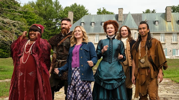 “The Work Retreat” – Trevor, who has catfished his way into a remote financial analyst job, is in hot water when he’s summoned to a mandatory in-person work retreat. Also, Hetty and Sass start a rumor about Pete, on the CBS Original series GHOSTS, Thursday, Nov. 7 (8:31-9:01 PM, ET/PT) on the CBS Television Network, and streaming on Paramount+ (live and on demand for Paramount+ with SHOWTIME subscribers, or on demand for Paramount+ Essential subscribers the day after the episode airs)*. Pictured