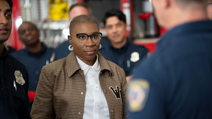 9-1-1 - ÒInvisibleÓ - After the 118 responds to several calls from the same person, Hen steps in to offer them advice. Meanwhile, Eddie confronts his parents and takes a big step in his relationship with his son. THURSDAY, APRIL 3 (8:00-9:00 p.m. EDT), on ABC. (Disney/Christopher Willard)
ANIRUDH PISHARODY, AISHA HINDS