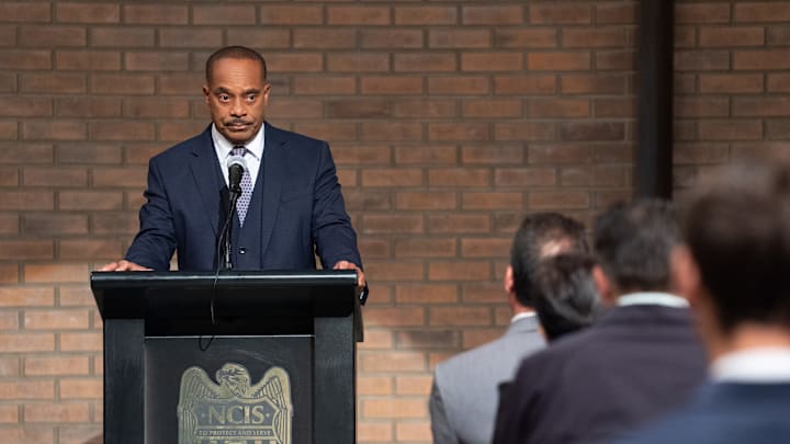 NCIS - 23-504 - “All Good Things” – Pictured (L-R): Rocky Carroll as Leon Vance Photo: Robert Voets/CBS ©2026 CBS Broadcasting, Inc. All Rights Reserved. NCIS - 23-504 - “All Good Things” – Pictured (L-R): Rocky Carroll as Leon Vance Photo: Robert Voets/CBS ©2026 CBS Broadcasting, Inc. All Rights Reserved.