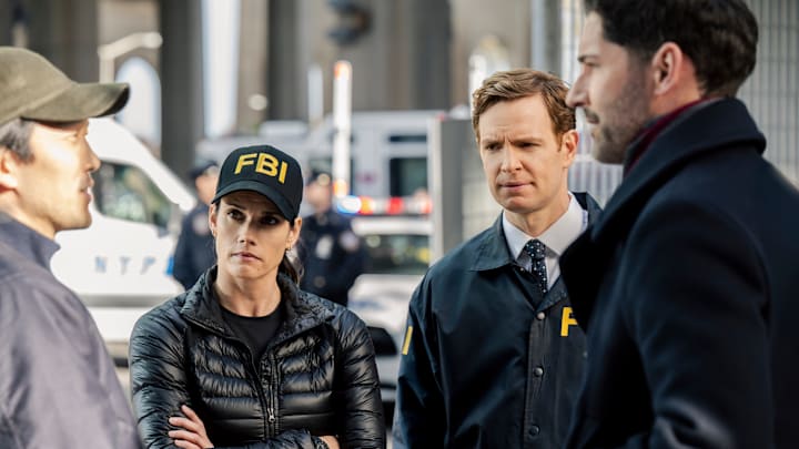 "Elimination Game" -- CBS Original Series CIA, scheduled to air on Monday, April 13 (10:00-11:00 PM, ET/PT). Pictured (L-R): Missy Peregrym as Special Agent Maggie Bell and Nick Gehlfuss as Special Agent Bill Goodman. Photo: Mark Schafer/CBS ©2025 CBS Broadcasting, Inc. All Rights Reserved.