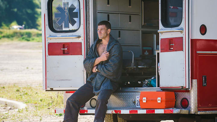 "Hollywood Ending" - Coverage of the CBS Original Series NCIS: ORIGINS, scheduled to air Tuesday, May 5 (9:00-10:00 PM, ET/PT) on the CBS Television Network. Pictured: Austin Stowell as Leroy Jethro Gibbs Photo: Erik Voake/CBS ©2026 CBS Broadcasting, Inc. All Rights Reserved.