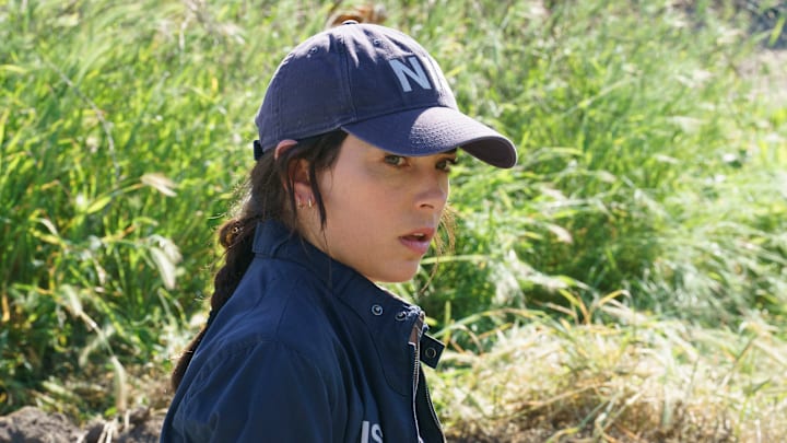 "Johnny B. Goode" -- Coverage of the CBS Original Series NCIS: ORIGINS, scheduled to air Tuesday, April 14 (9:00-10:00 PM, ET/PT) on the CBS Television Network. Pictured: Mariel Molino as Cecilia “Lala” Dominguez. Photo: Erik Voake/CBS ©2026 CBS Broadcasting, Inc. All Rights Reserved.